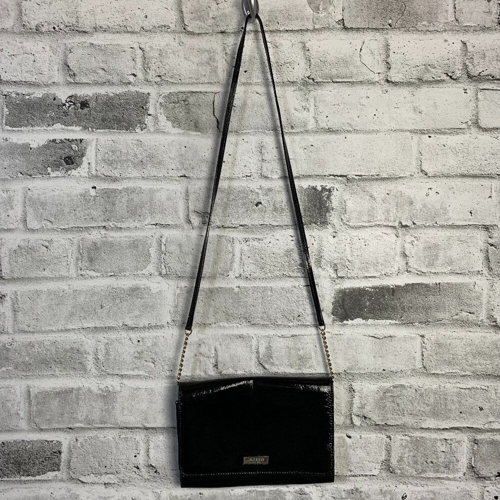 Kate Spade Shoulder Bag Patent Leather Chain Crossbody Handbag Clutch Purse